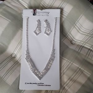 Christina collection jewelry earrings and necklace